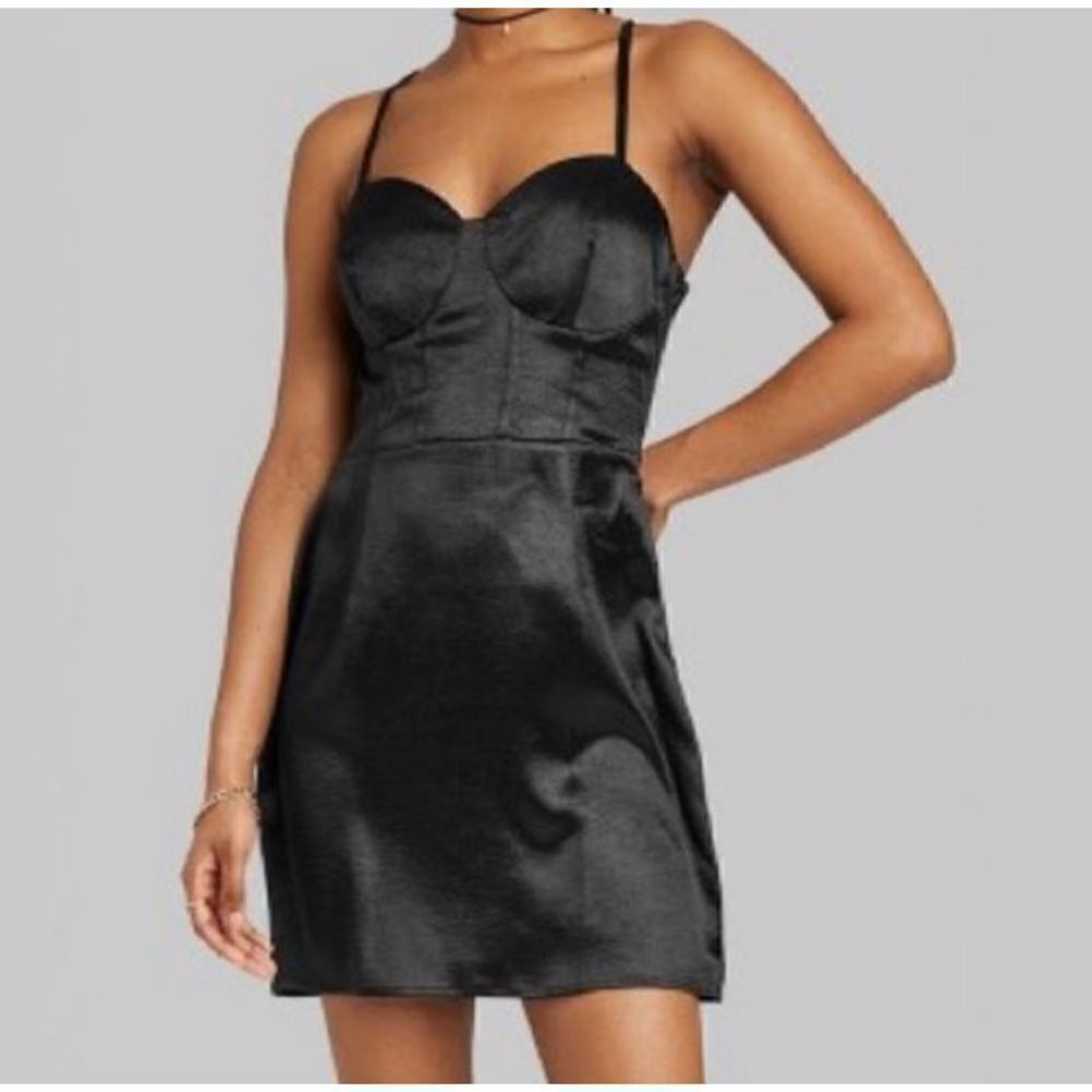 Wild Fable Satin Corset Bodycon Mini Dress | S‎